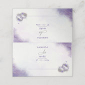 ミニマルモダンリストパープル薄紫トレンディー プレイスカード (外部開封)