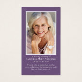 ミニマルモダンリストパープル記念祈りの言葉カード (正面)