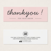 ミニマルモダンリストビジネスありがとうございました注文の挿入 (正面&裏面)
