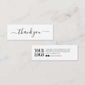 ミニマルモダンリストビジネスありがとうございました注文の挿入 コーリングカード (正面/裏面)