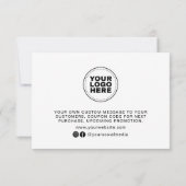 ミニマルモダンリストビジネスありがとうございました注文の挿入 サンキューカード (裏面)