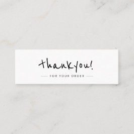 ミニマルモダンリストビジネスありがとうございました注文の挿入 スキニー名刺