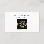 ミニマルモダンリストビジネスここにロゴQRコード 名刺 (裏面)