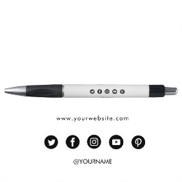 ミニマルモダンリストビジネスウェブサイトソーシャルメディア ボールペン
