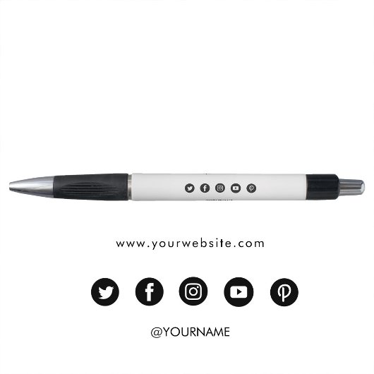 ミニマルモダンリストビジネスウェブサイトソーシャルメディア ボールペン