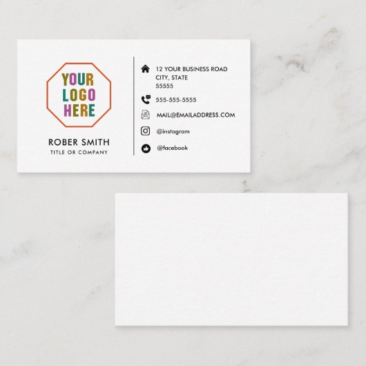 ミニマルモダンリストビジネスカーカスタムドとロゴa 名刺 (正面/裏面)