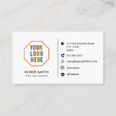 ミニマルモダンリストビジネスカーカスタムドとロゴa 名刺 (正面)