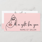 ミニマルモダンリストビジネスギフト証明書 (正面/裏面)