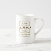 ミニマルモダンリストビジネスブランディングカスタムロゴ ボーンチャイナマグカップ (右)