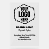 ミニマルモダンリストビジネスブランドロゴの美的 アクリルサイン (正面)