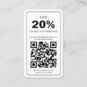 ミニマルモダンリストビジネスロイヤリティ割引クーポン 割引カード (正面)