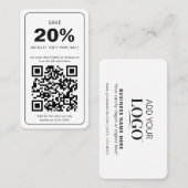 ミニマルモダンリストビジネスロイヤリティ割引クーポン 割引カード (正面/裏面)