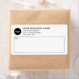 ミニマルモダンリストビジネスロゴ郵送料 ラベル