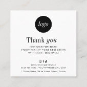 ミニマルモダンリストビジネスロゴ 割引カード (裏面)