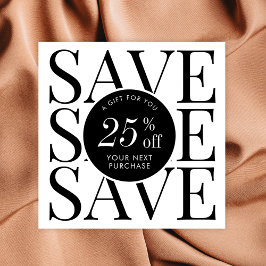 ミニマルモダンリストビジネスロゴ 割引カード