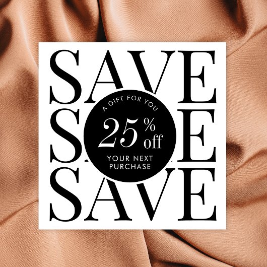 ミニマルモダンリストビジネスロゴ 割引カード