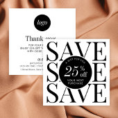 ミニマルモダンリストビジネスロゴ 割引カード