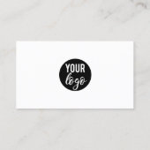 ミニマルモダンリストビジネスロゴQRコードブラック 名刺 (裏面)