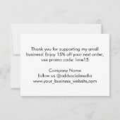 ミニマルモダンリストビジネス サンキューカード (裏面)