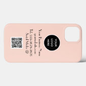 ミニマルモダンリストピカスタムンクのロゴQRコード Case-Mate iPhoneケース (裏面 (横))