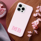 ミニマルモダンリストピンクイニシャルモノグラム Case-Mate iPhoneケース