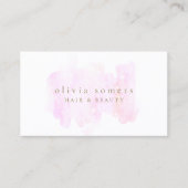 ミニマルモダンリストピンクウォーター美しい 名刺 (正面)