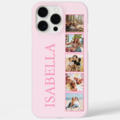 ミニマルモダンリストピンクカスタムク写真モノグラム Case-Mate iPhoneケース (裏面)