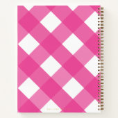ミニマルモダンリストピンクジンガム婚約レシピ ノートブック (裏面)