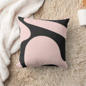 ミニマルモダンリストピンクブラックカラーブロック抽象芸術 クッション (ブランケット)