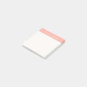 ミニマルモダンリストピンクモノグラムのフルネーム ポストイット (アングル)