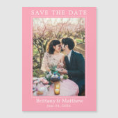 ミニマルモダンリストピンク磁気日付を保存 (正面)