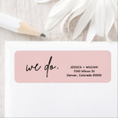 ミニマルモダンリストピンク赤面差出人住所ラベル ラベル (インサイチュ)