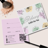 ミニマルモダンリストピンク金ゴールドグリーンフローララインアート