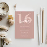 ミニマルモダンリストピンク16th誕生日パーティー 招待状<br><div class="desc">このミニマルタイポグラフィ16th誕生日パーティーの招待は誕生日パーティーにモダン最適である。このシンプルデザインはピンクの背景に白書色を採用している。任意の色でカスタマイズ可能保デザインとエレガント現状のまま、または独自のグラフィックとアートワークを追加してカスタマイズ。レイアウト、フォント、文字サイズの変更など、このデザインの高度なカスタマイズを行うには、上クリックの「」ボタカスタマイズンを使用してください。何か連絡質問があれば私に頼む！</div>