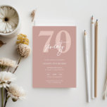 ミニマルモダンリストピンク70th誕生日パーティー 招待状<br><div class="desc">このミニマルタイポグラフィ70歳の誕生日パーティーの招待状は、誕生日パーティーにモダン最適である。デザインシンプルはピンクの背景にクラシックの白い文字を備えている。任意の色でカスタマイズ可能保デザインとエレガント現状のまま、または独自のグラフィックとアートワークを追加してカスタマイズ。レイアウト、フォント、文字サイズの変更など、このデザインの高度なカスタマイズを行うには、上クリックの「」ボタカスタマイズンを使用してください。何か連絡質問があれば私に頼む！</div>