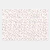 ミニマルモダンリストピンク&グレークリスマスウォーター色 ラッピングペーパーシート (正面3)