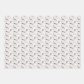 ミニマルモダンリストピンク&グレークリスマスウォーター色 ラッピングペーパーシート (正面2)