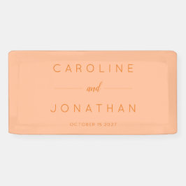 ミニマルモダンリストピーチカスタムウェディング 横断幕