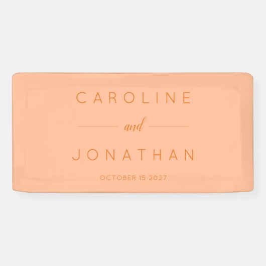 ミニマルモダンリストピーチカスタムウェディング 横断幕 (横)