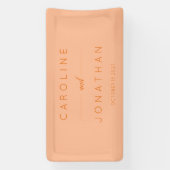 ミニマルモダンリストピーチカスタムウェディング 横断幕 (縦)