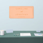 ミニマルモダンリストピーチカスタムウェディング 横断幕 (トレードショー)