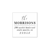 ミニマルモダンリストファミリー名差出人住所 ラバースタンプ (インプリント)