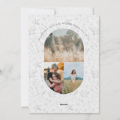 ミニマルモダンリストファームハウスシック写真クリスマス シーズンカード (裏面)