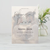 ミニマルモダンリストフィルター写真リハーサルディナー 招待状 (スタンド正面)