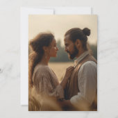 ミニマルモダンリストフィルター写真リハーサルディナー 招待状 (裏面)