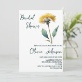 ミニマルモダンリストフィールド花ブライダルシャワー 招待状 (スタンド正面)