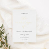 ミニマルモダンリストフォイル結婚式招待状 箔招待状