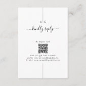 ミニマルモダンリストフォトインラインモノグラム結婚ズ エンクロージャーカード (正面)