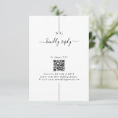 ミニマルモダンリストフォトインラインモノグラム結婚ズ エンクロージャーカード (スタンド正面)