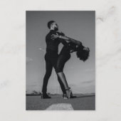 ミニマルモダンリストフォトインラインモノグラム結婚ズ エンクロージャーカード (裏面)